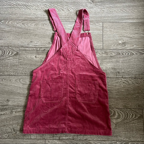 FOREVER 21 pink corduroy overalls skirt size large - Picture 2 of 9